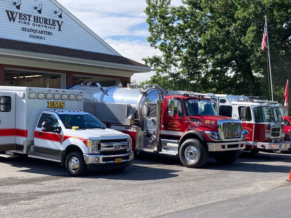 Front trucks-8x6x300 WHFD Trucks at Station