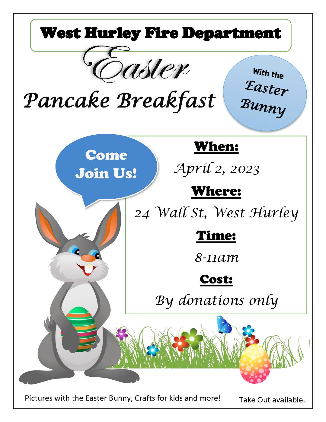 Pancake Breakfast with the Easter Bunny!